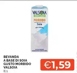 Mercatò Bevanda a base di soia gusto morbido VALSOIA offerta
