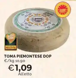 Mercatò Toma piemontese DOP offerta