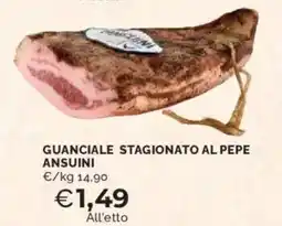 Mercatò Guanciale stagionato al pepe ANSUINI offerta
