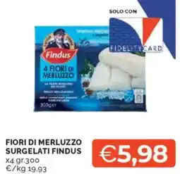 Mercatò Fiori di merluzzo surgelati FINDUS x4 offerta
