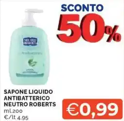 Mercatò Sapone liquido antibatterico NEUTRO ROBERTS offerta