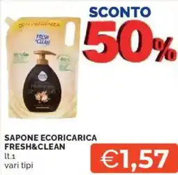 Mercatò Sapone ecoricarica FRESH&CLEAN offerta