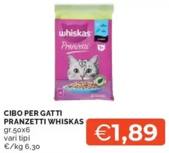 Mercatò Cibo per gatti pranzetti WHISKAS offerta