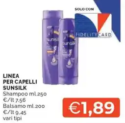 Mercatò Linea per capelli SUNSILK Shampoo-Balsamo offerta