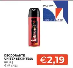 Mercatò Deodorante unisex sex INTESA offerta