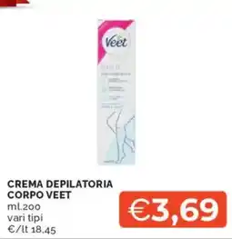 Mercatò Crema depilatoria corpo VEET offerta