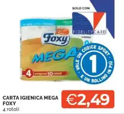 Mercatò Carta igienica mega foxy 4 rotoli offerta