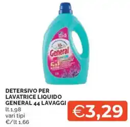 Mercatò Detersivo per lavatrice liquido General offerta