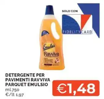 Mercatò Detergente per pavimenti ravviva parquet EMULSIO offerta