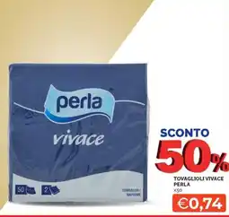 Mercatò Tovaglioli vivace PERLA x50 offerta