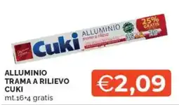 Mercatò Alluminio trama a rilievo CUKI mt.16 offerta