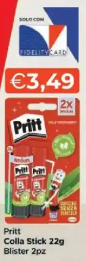 Mercatò Pritt Colla Stick Blister 2pz offerta