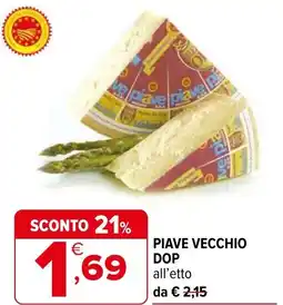 Iperal Piave vecchio dop all'etto offerta