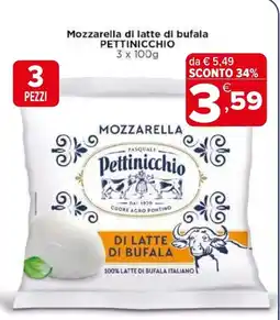 Iperal Mozzarella di latte di bufala PETTINICCHIO offerta