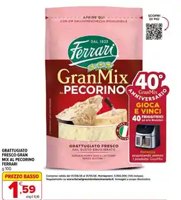 Iperal Grattugiato fresco gran mix al pecorino FERRARI offerta