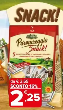Iperal GranTerre Parmareggio Snack offerta