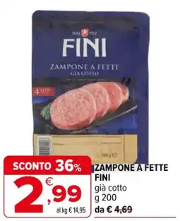 Iperal Zampone a fette FINI offerta