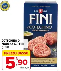 Iperal Cotechino di modena IGP FINI offerta