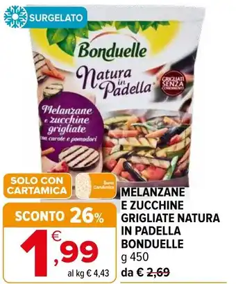 Melanzane e zucchine grigliate natura in padella BONDUELLE