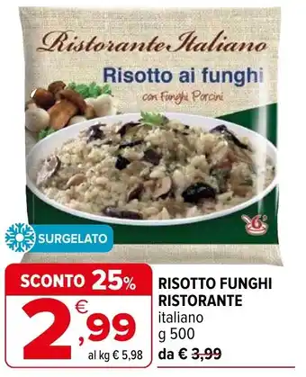Iperal Risotto funghi RISTORANTE offerta