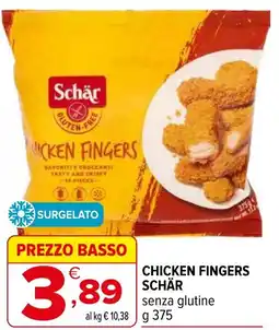 Iperal Chicken fingers SCHÄR offerta