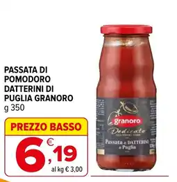 Iperal Passata di pomodoro datterini di puglia GRANORO offerta
