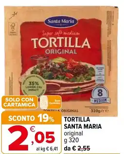 Iperal Tortilla SANTA MARIA offerta