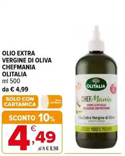 Iperal Olio extra vergine di oliva chefmania OLITALIA offerta