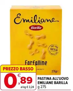Iperal Pastina all'uovo emiliane BARILLA offerta