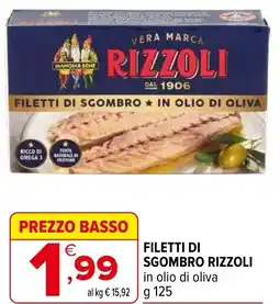 Iperal Filetti di sgombro RIZZOLI offerta