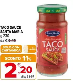 Iperal Taco sauce SANTA MARIA offerta