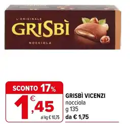 Iperal GRISBÌ VICENZI nocciola offerta