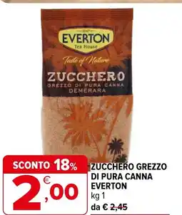 Iperal Zucchero grezzo di pura canna EVERTON offerta