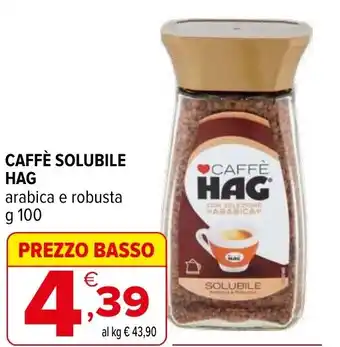 Iperal Caffè solubile HAG offerta