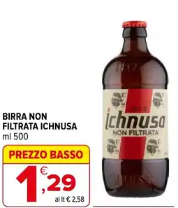 Iperal Birra non filtrata ICHNUSA offerta