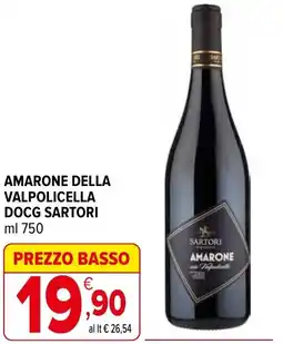 Iperal Amarone della valpolicella DOCG SARTORI offerta