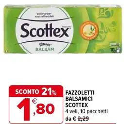 Iperal Fazzoletti balsamici SCOTTEX offerta