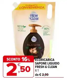 Iperal Ecoricarica sapone liquido FRESH & CLEAN offerta