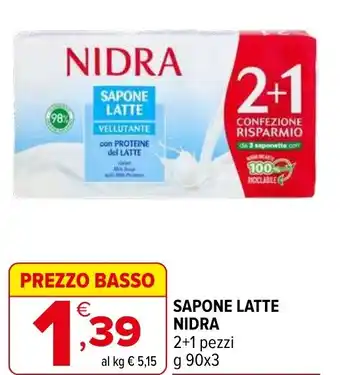Iperal Sapone latte NIDRA offerta