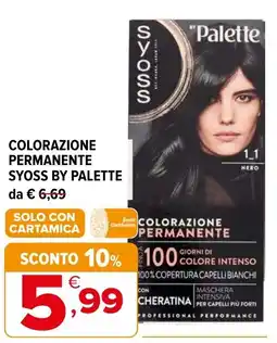 Iperal Colorazione permanente SYOSS BY PALETTE offerta