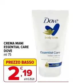 Iperal Crema mani essential care DOVE offerta