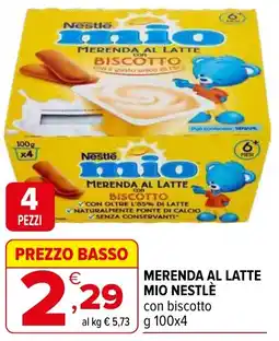Iperal Merenda al latte mio NESTLÈ offerta