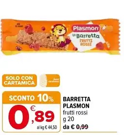 Iperal Barretta PLASMON offerta