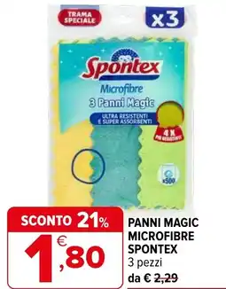 Iperal Panni magic microfibre SPONTEX offerta