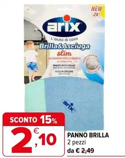 Iperal Panno brilla 2 pezzi ARIX offerta