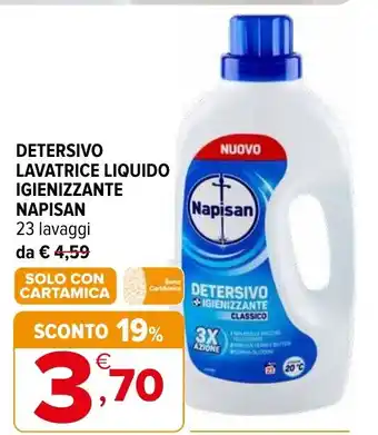 Iperal Detersivo lavatrice liquido igienizzante NAPISAN offerta