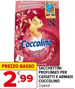 Iperal Sacchettini profumati per cassetti e armadi COCCOLINO offerta