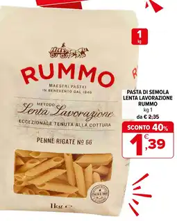 Iperal Pasta di semola lenta lavorazione RUMMO offerta