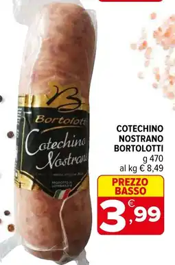 Iperal Cotechino nostrano BORTOLOTTI offerta