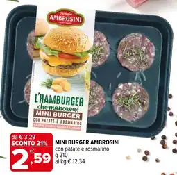 Iperal Mini burger AMBROSINI offerta